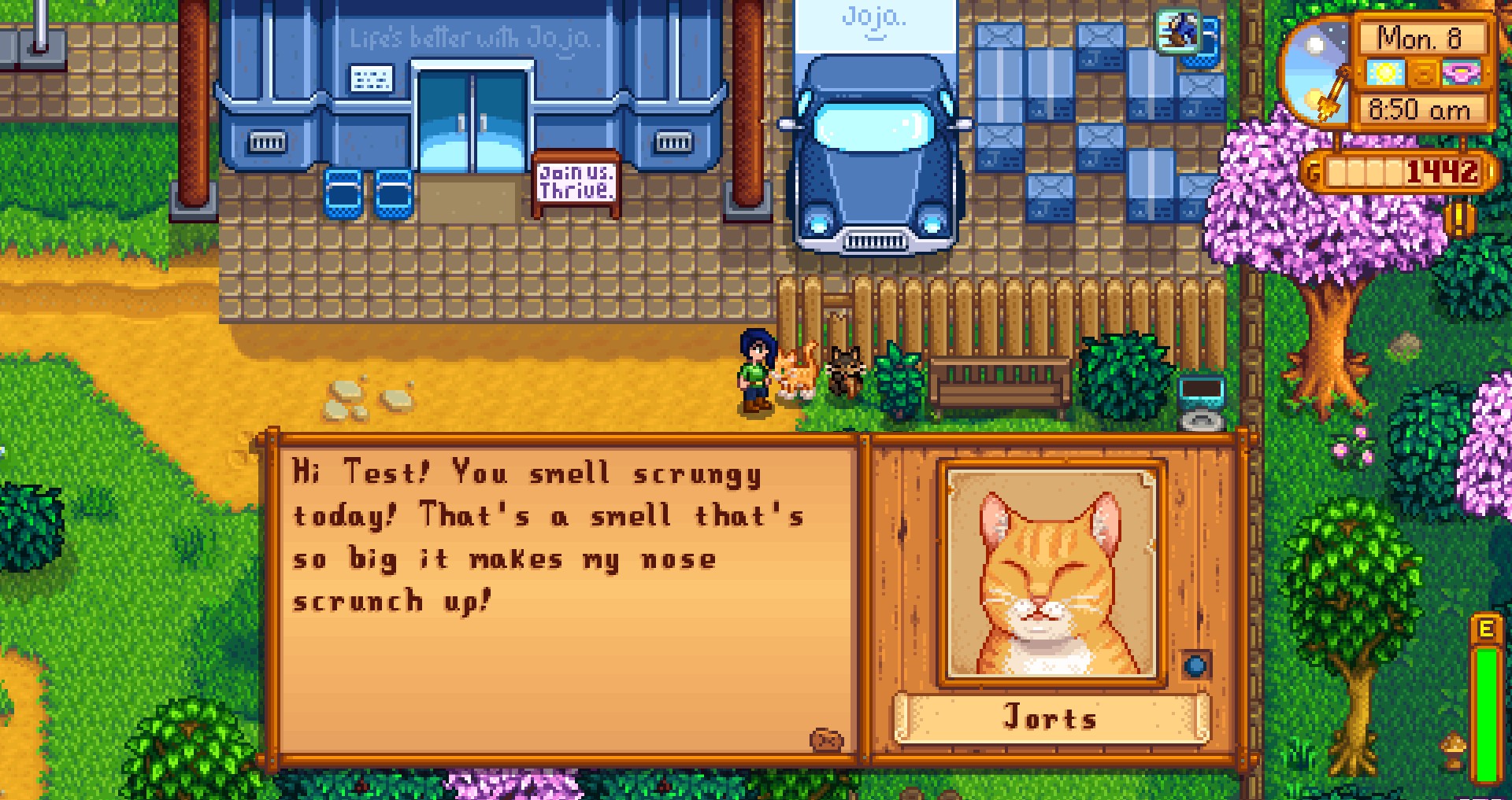 Stardew Valley: Jorts and Jean the Helper Cats mod