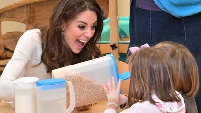 The Duchess Of Cambridge Visits The National Portrait Gallery Workshop At Evelina London Children's Hospital
