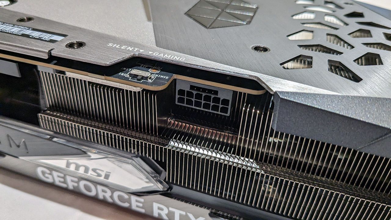 MSI GeForce RTX 4080 Suprim X power input and BIOS switch