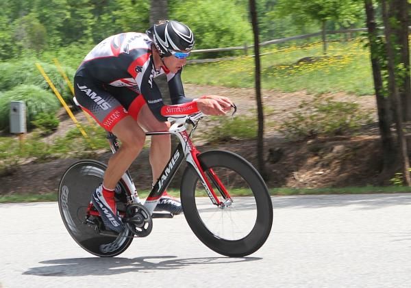 Tom Zirbel (Jamis-Sutter Home) powers to a silver medal.