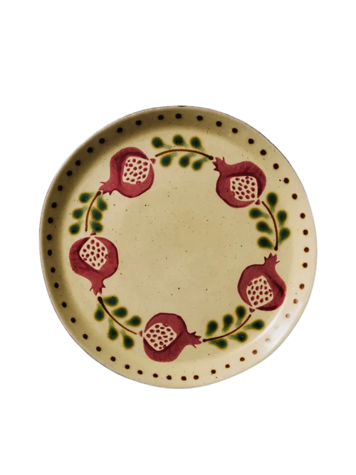 Pomegranate Terracotta Dessert Plate