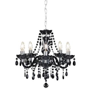 Marie Therese Black 3 Arm Chandelier
