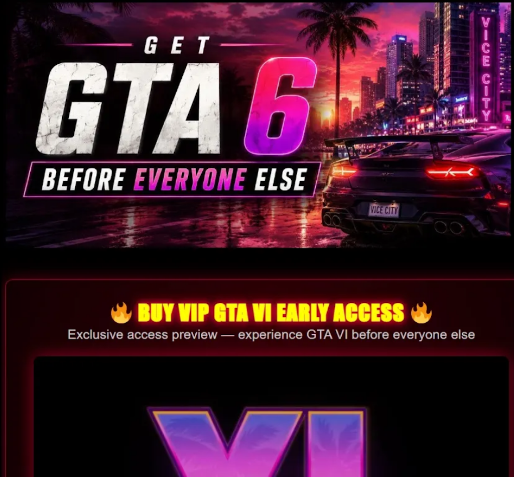 Grand Theft Auto 6 scam site image