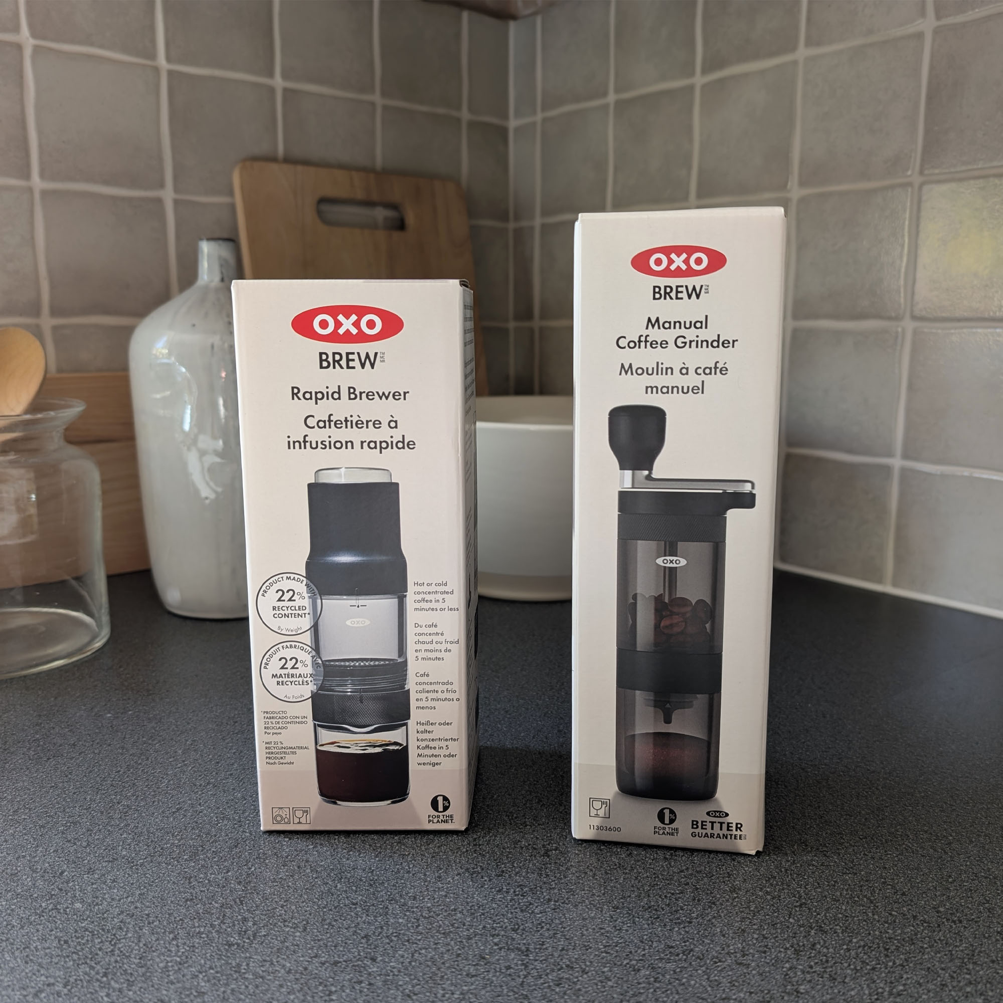 Testing out OXO's BREW rapid brewer and coffee grinder