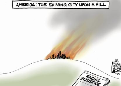 Editorial cartoon U.S. Baltimore race relations