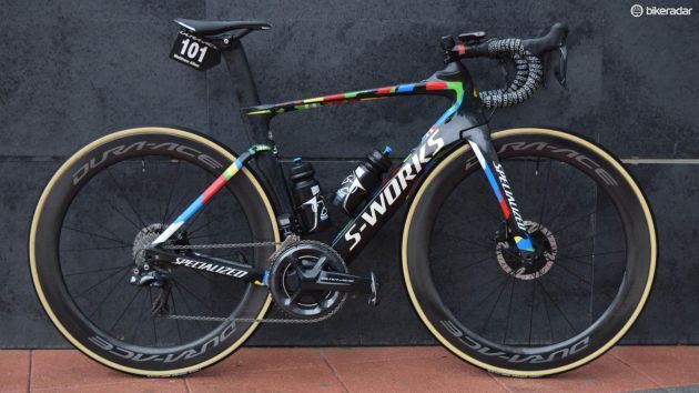 The S-Works Venge Disc in Peter Sagan colours is quite the testbed