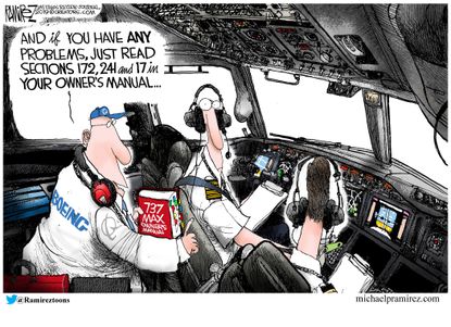 Editorial Cartoon U.S. Boeing 737 Max instruction manual