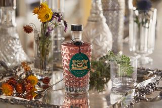 Bottle of pink premade cocktail Gucci Elisir d’Elicriso