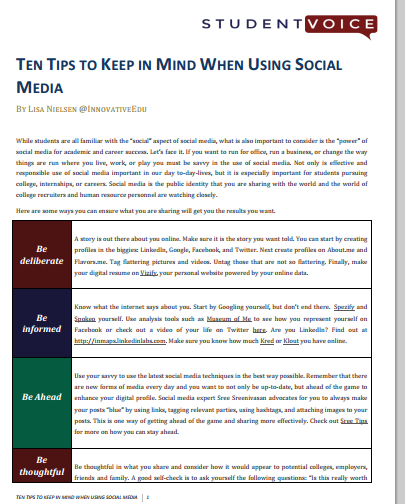 10 tips for students to keep in mind when using social media