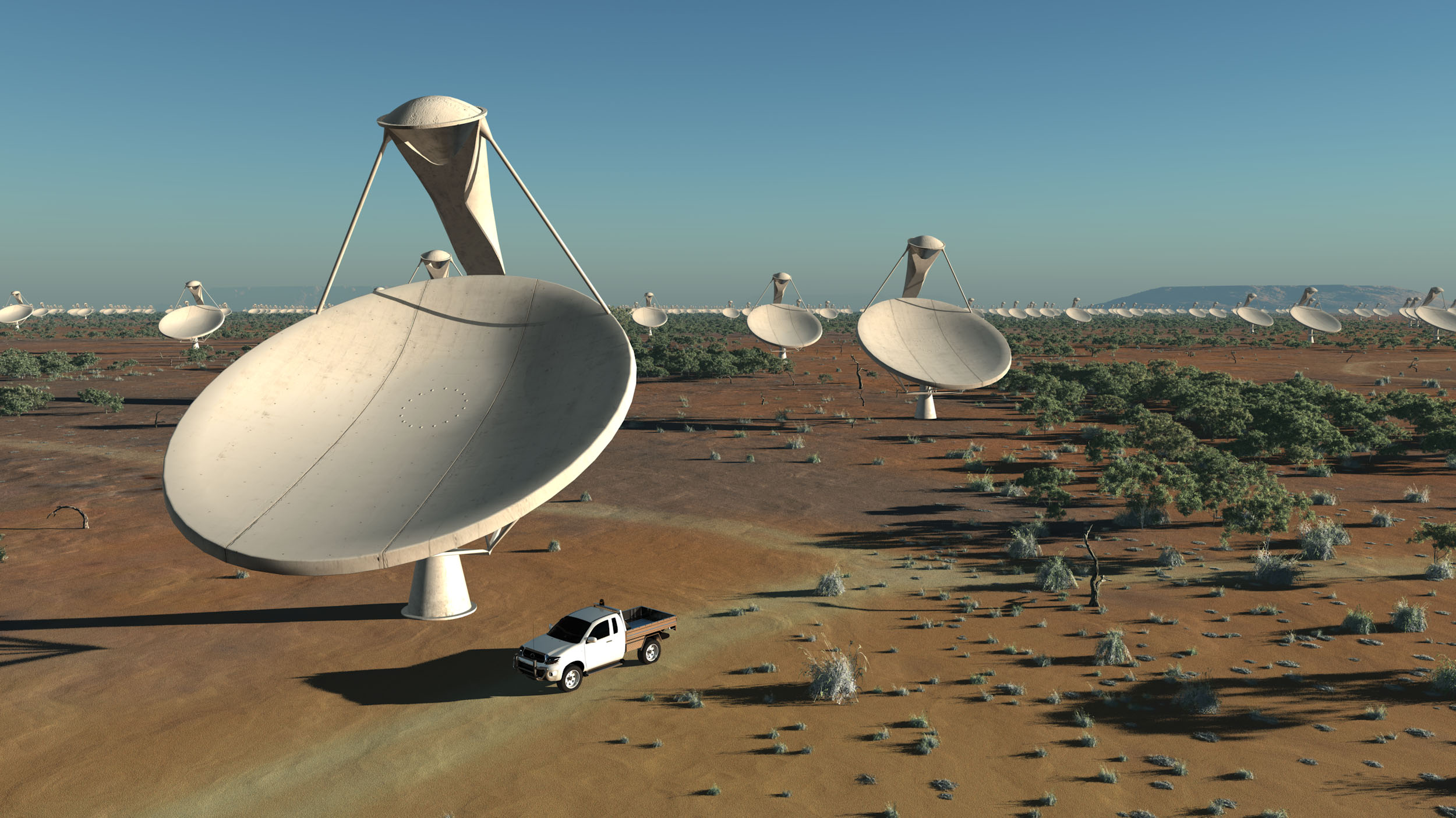 Artist's impression of the SKA dishes.