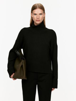 High-Neck Wool Jumper