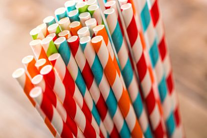 Paper straws.