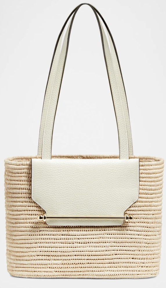 Basket Raffia &amp;amp; Leather Shoulder Bag