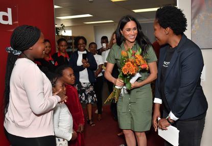 What happens to the flowers the royal family are given?