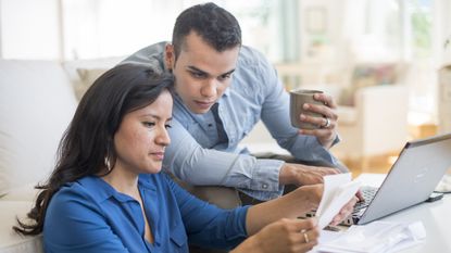 couple reviewing their finances