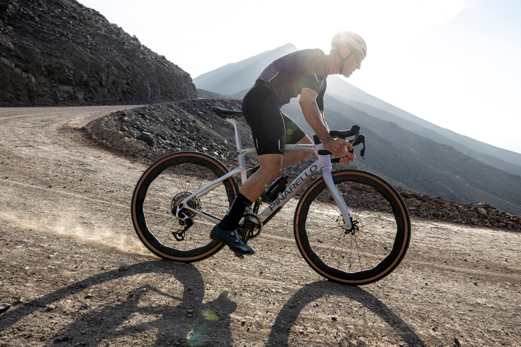 Tom Pidcock riding the new Pinarello GR