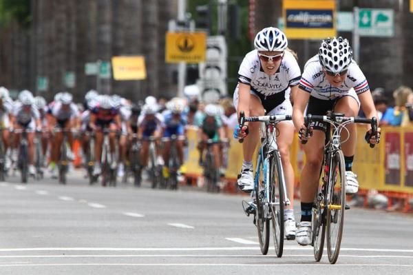Peanut Butter &amp; Co/Twenty 12 and Colavita/Baci have a dig with two laps to go.