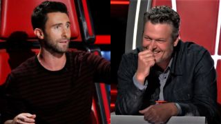 Adam Levine and Blake Shelton on The Voice.