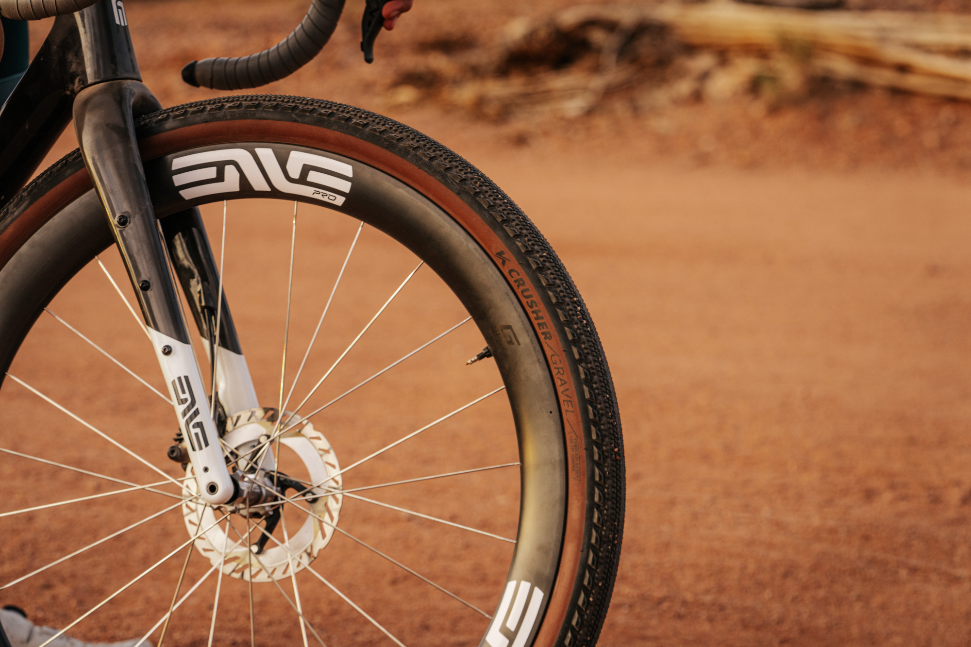 Enve G SES 4.5 Pro front wheel on a bike