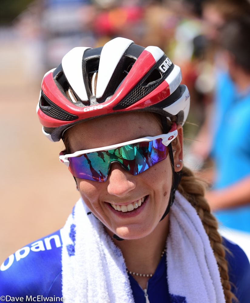Pauline Ferrand Prevot (Raboliv) was all smiles at the finish
