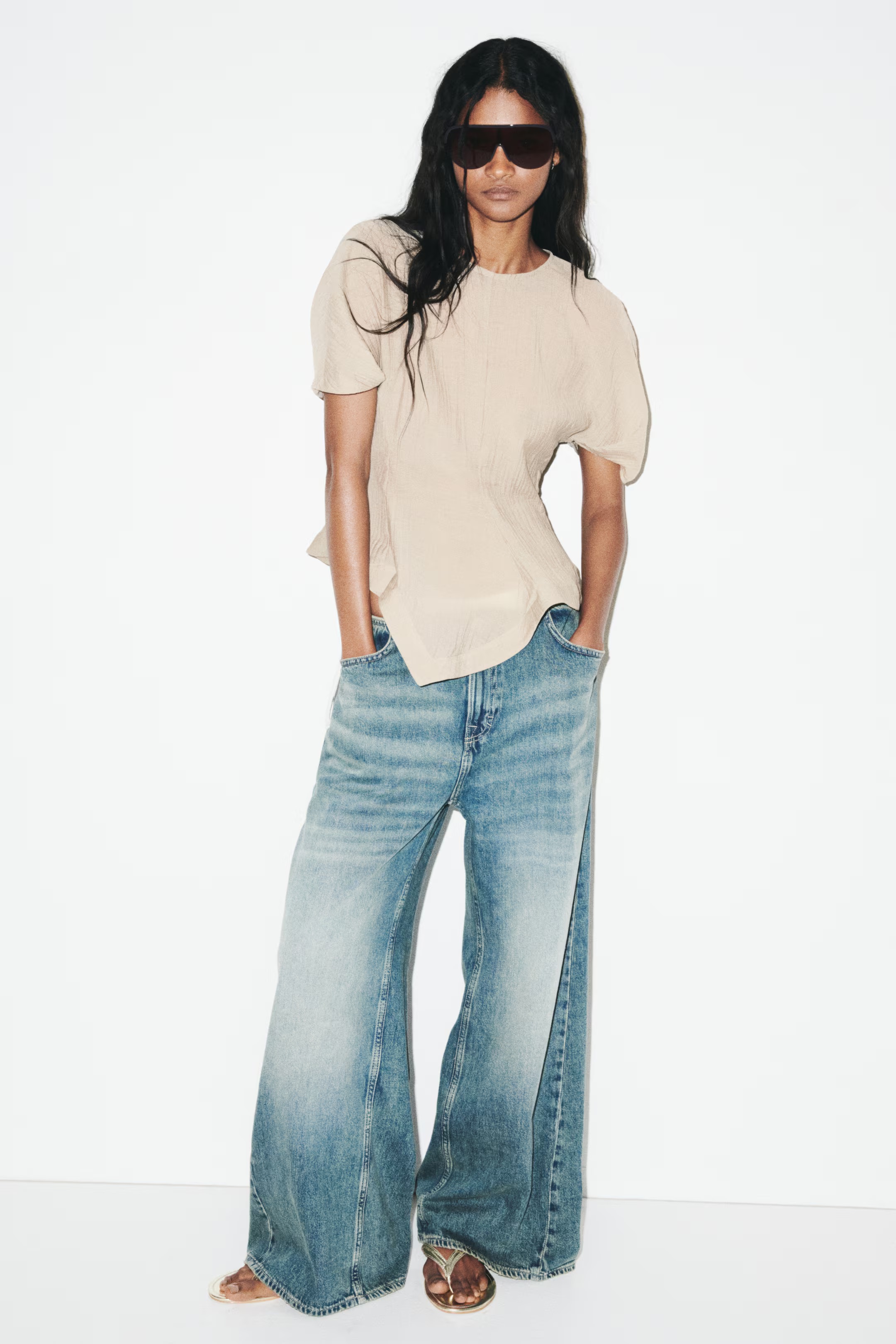 H&amp;M, Lyocell-Blend Handkerchief Blouse