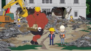 Trump and Satan in the White house destruction in South Park's "The Woman In The Hat"