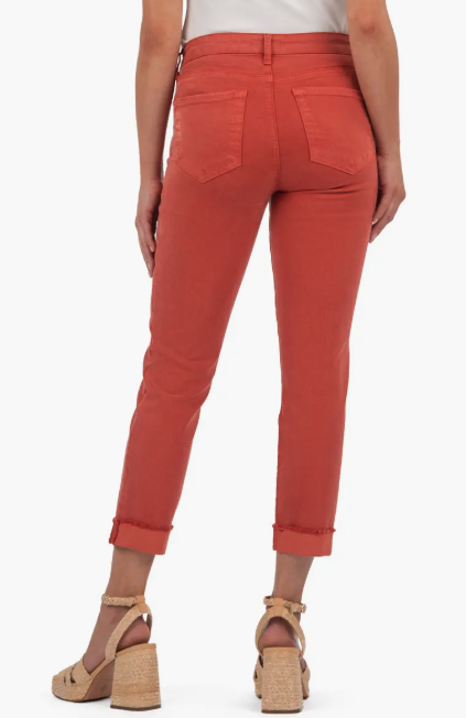 Red denim pants by KUT from the Kloth