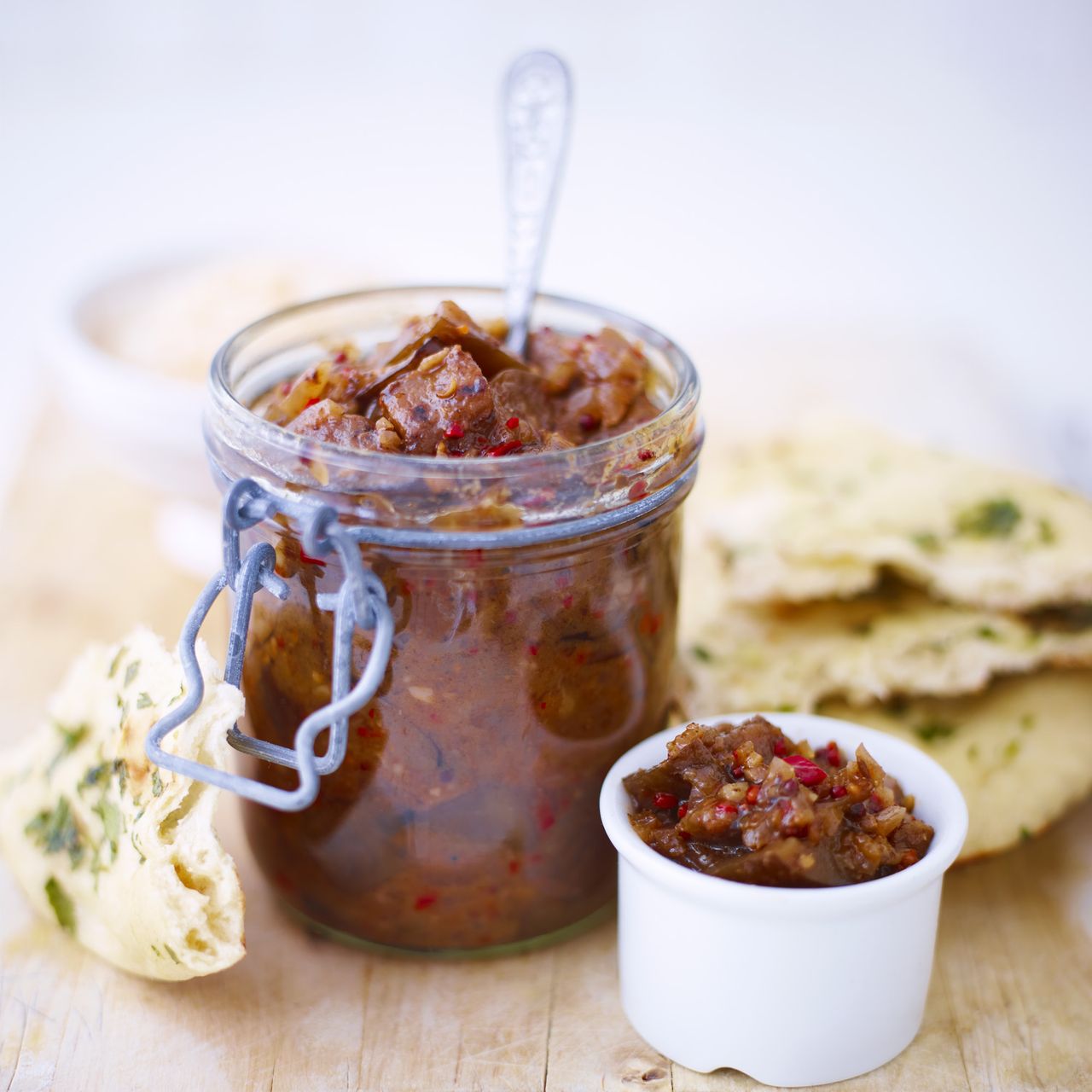 photo of Brinjal pickle, spiced aubergine chutney