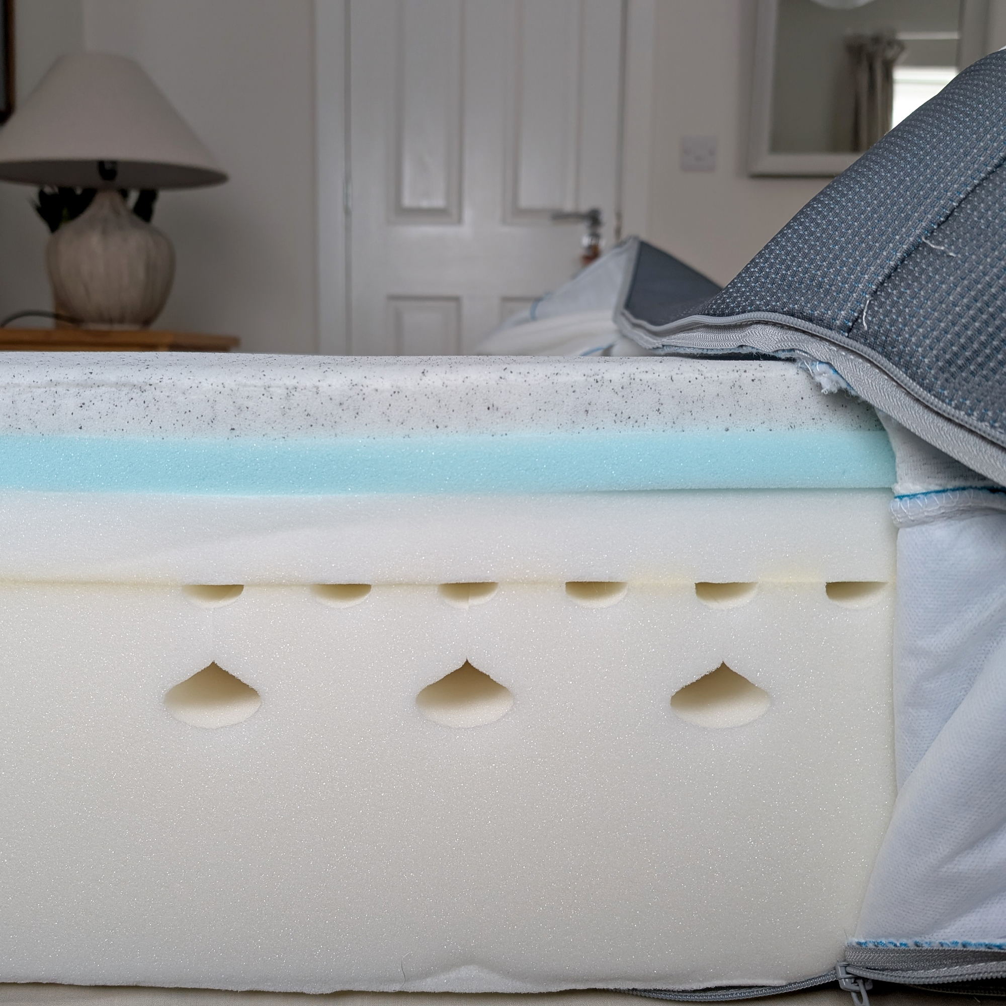 The Simba Hybrid mattress being tested at home in a bedroom