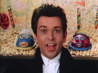 Frame from Peter Gabriel's Sledgehammer video