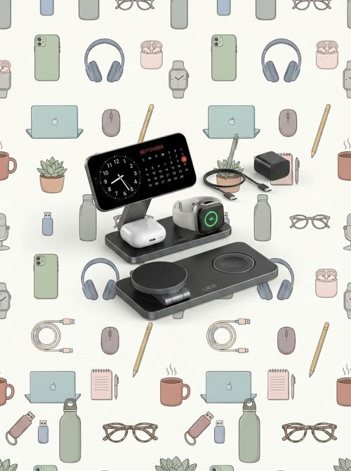 Foldable 3 in 1 Wireless Charging Station for Apple