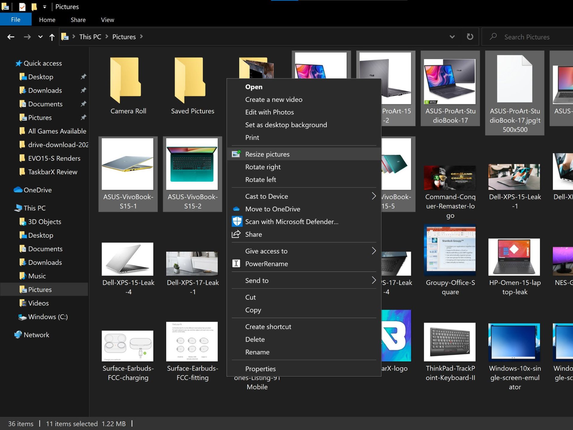 how to resize images on windows 10
