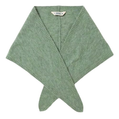 Halle Green Wool Rich Soft Triangle Scarf