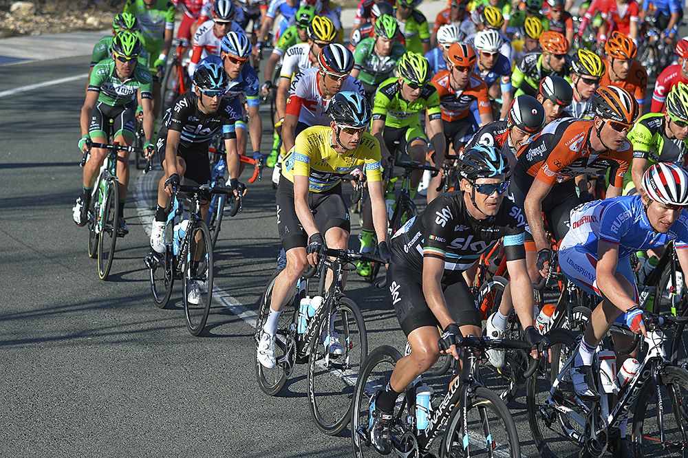 Wout Poels (Team Sky) sits in the field