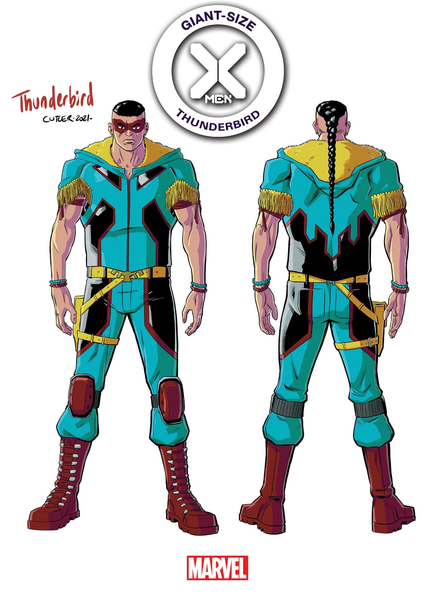 Giant-Size X-Men: Thunderbird #1 portada variante de diseño por David Cutler
