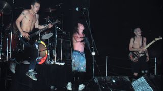 The Red Hot Chili Peppers perform at First Avenue Nightclub in Minneapolis, Minnesota on November 16, 1988.