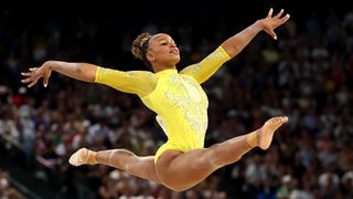 Brazilian gymnast Rebeca Andrade at the Paris 2024 Olympics