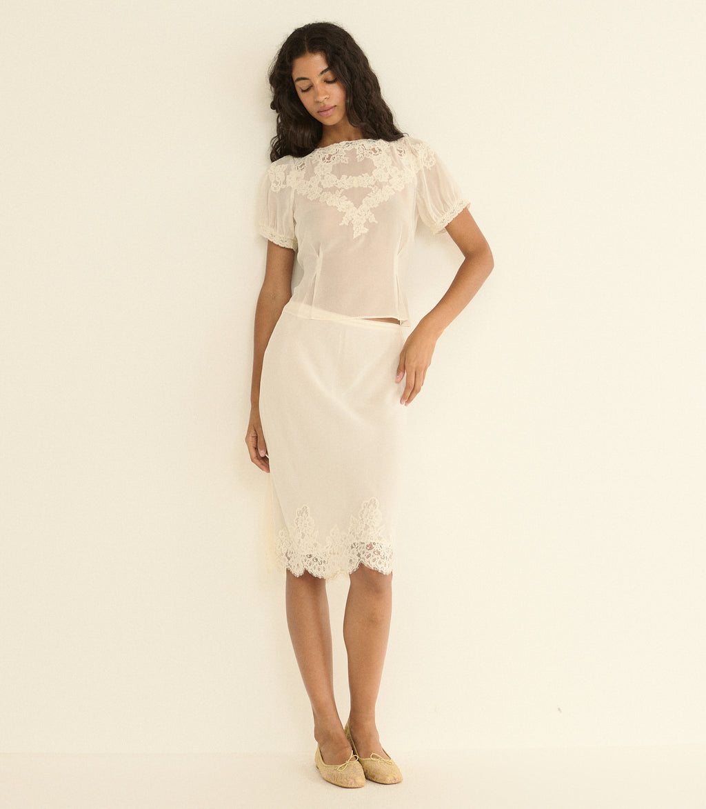 D&amp;Ocirc;EN Elowette Skirt -- Sea Salt