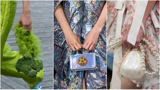spring 2023 bag trends novelty handbags at Collina Strada, Puppets & Puppets, Simone Rocha