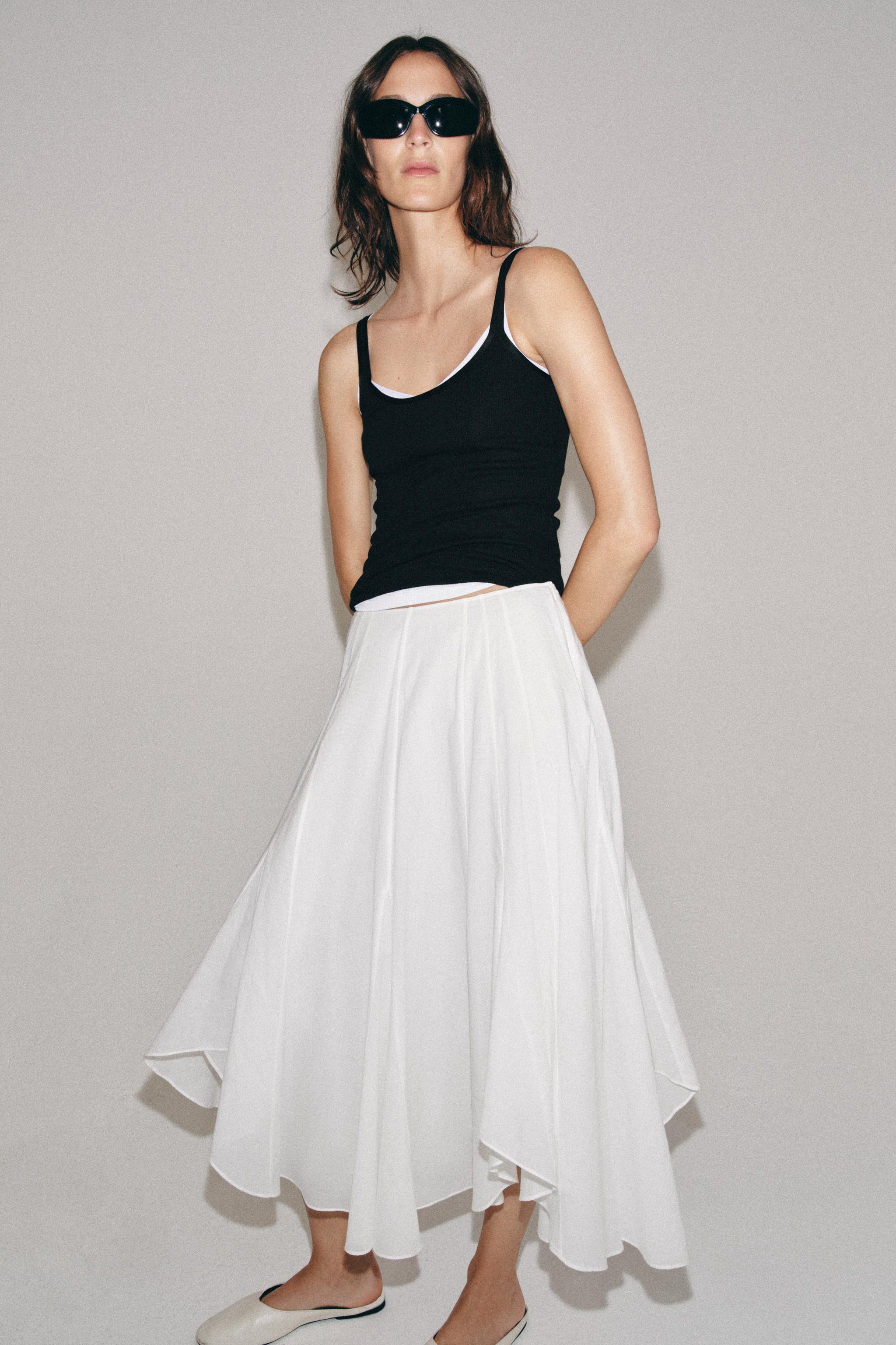 Zw Collection Asymmetric Flowing Skirt