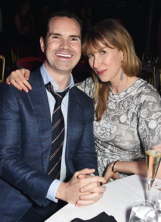 Jimmy Carr (L) and Karoline Copping attend the Roundhouse Gala at The Roundhouse on March 16, 2017 in London, England.