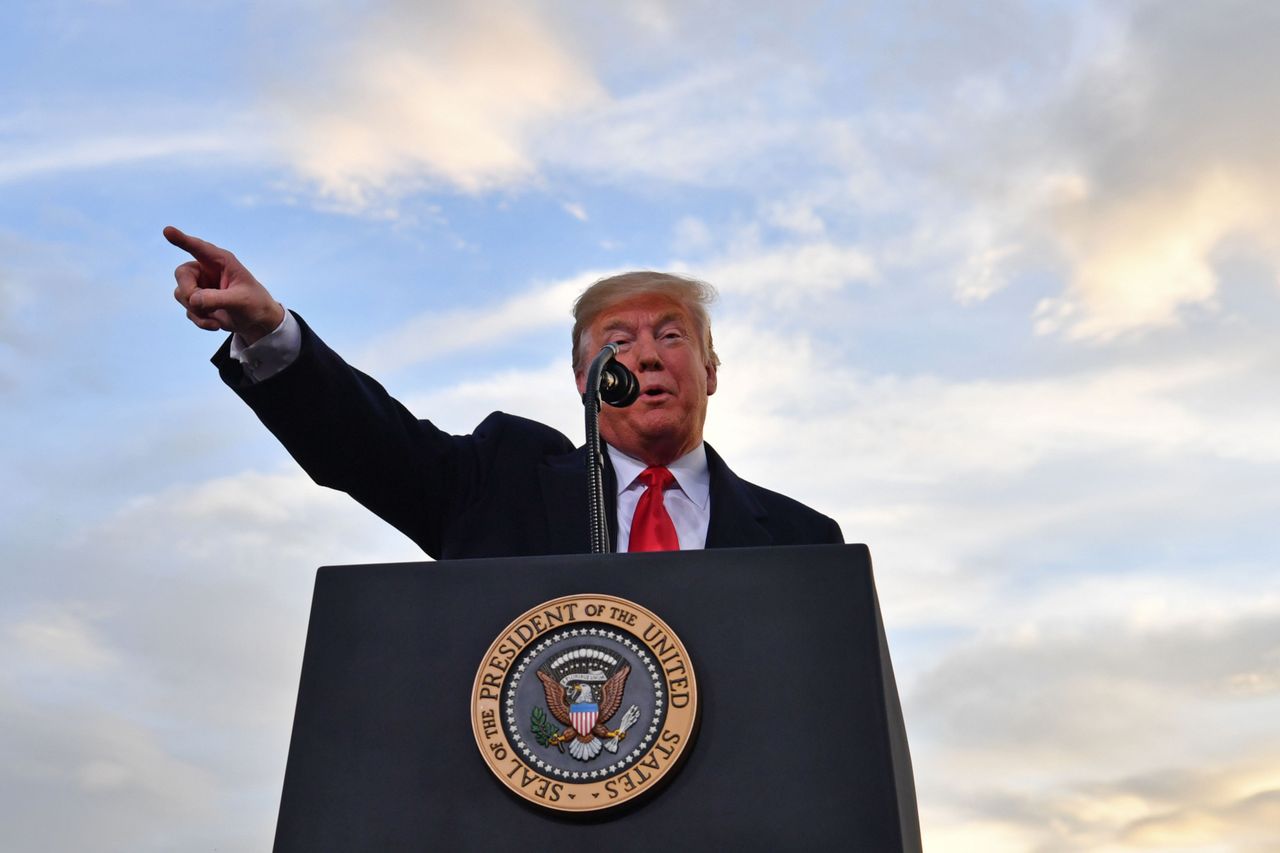 Trump at a rally in Missoula, Montana