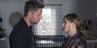 Justin Hartley as Kevin Pearson and Caitlin Thompson as Madison in This Is Us.
