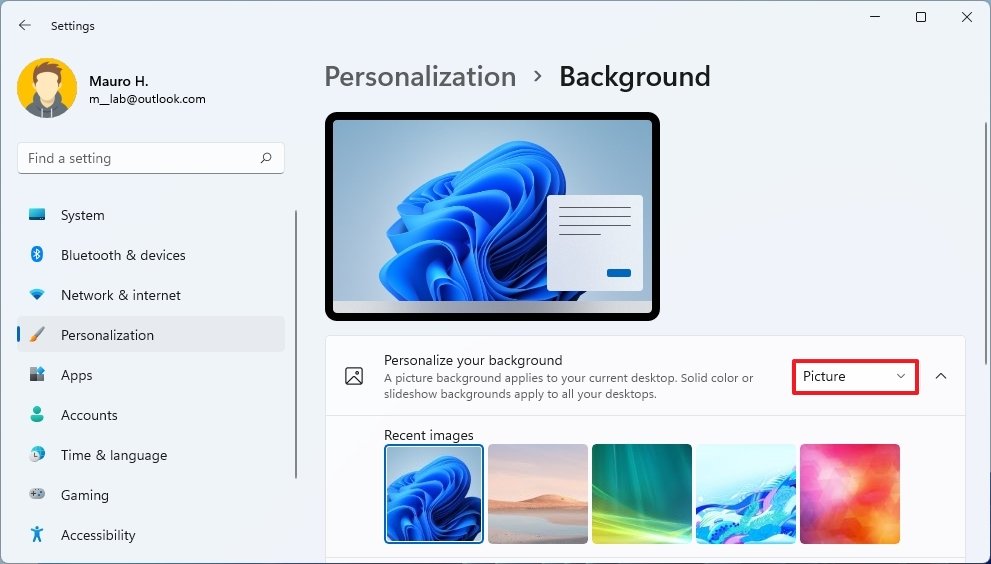 Background Picture Option