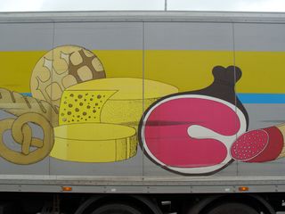 graphics on the side of a supermarket van spotted