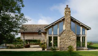 porte-cochère added to barn conversion