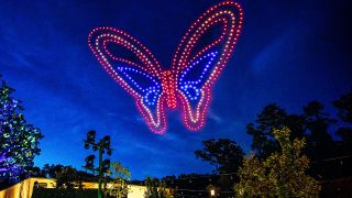 Dollywood drones forming a butterfly