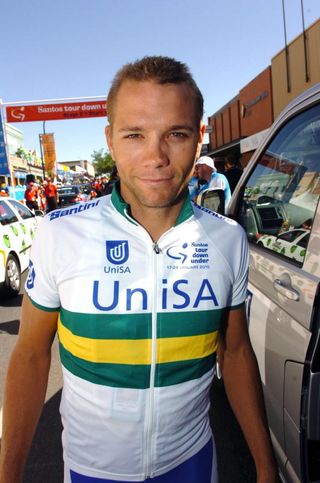 Jonathan Cantwell is racing the Tour Down Under for the UniSA composite team