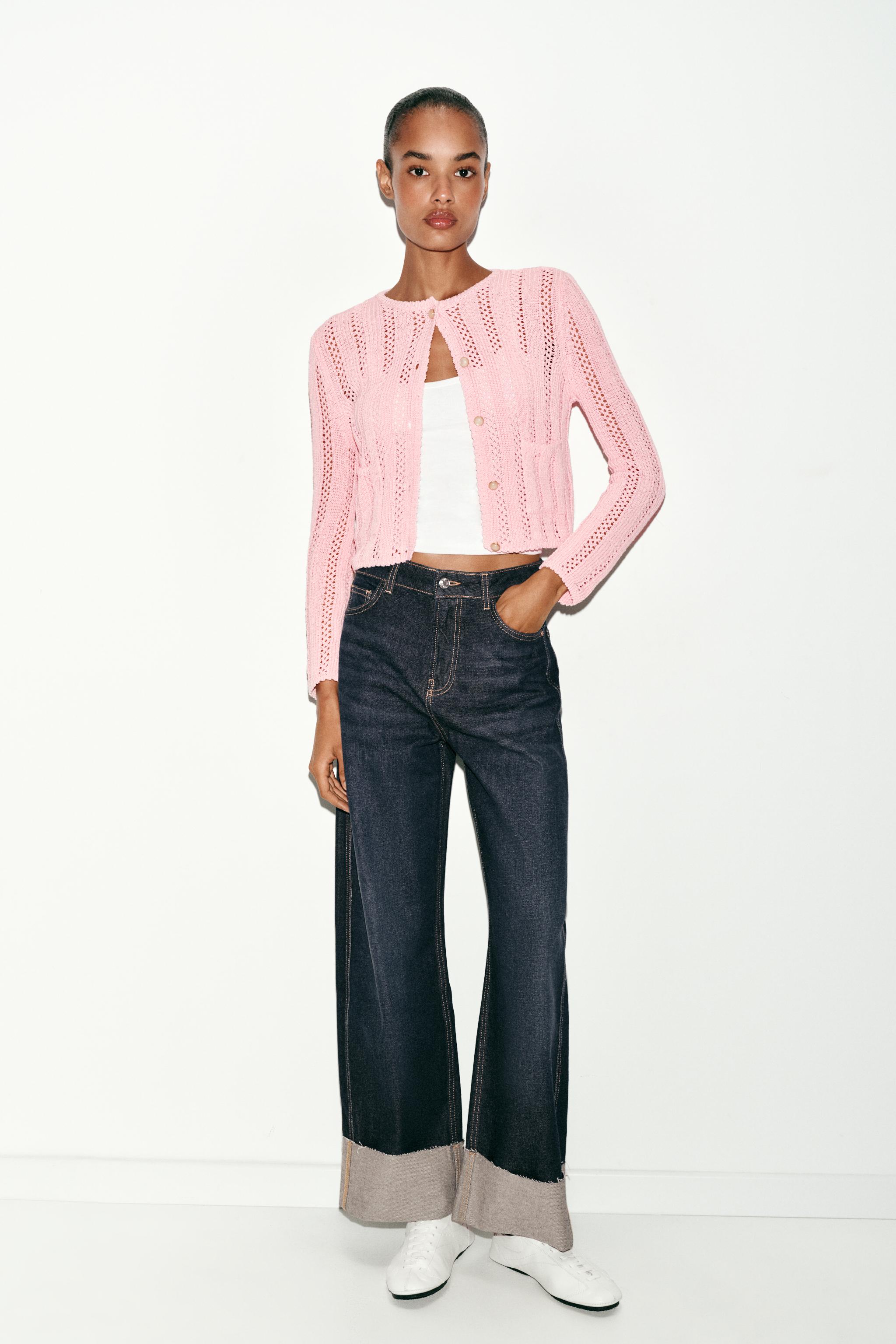 Pointelle Knit Cardigan