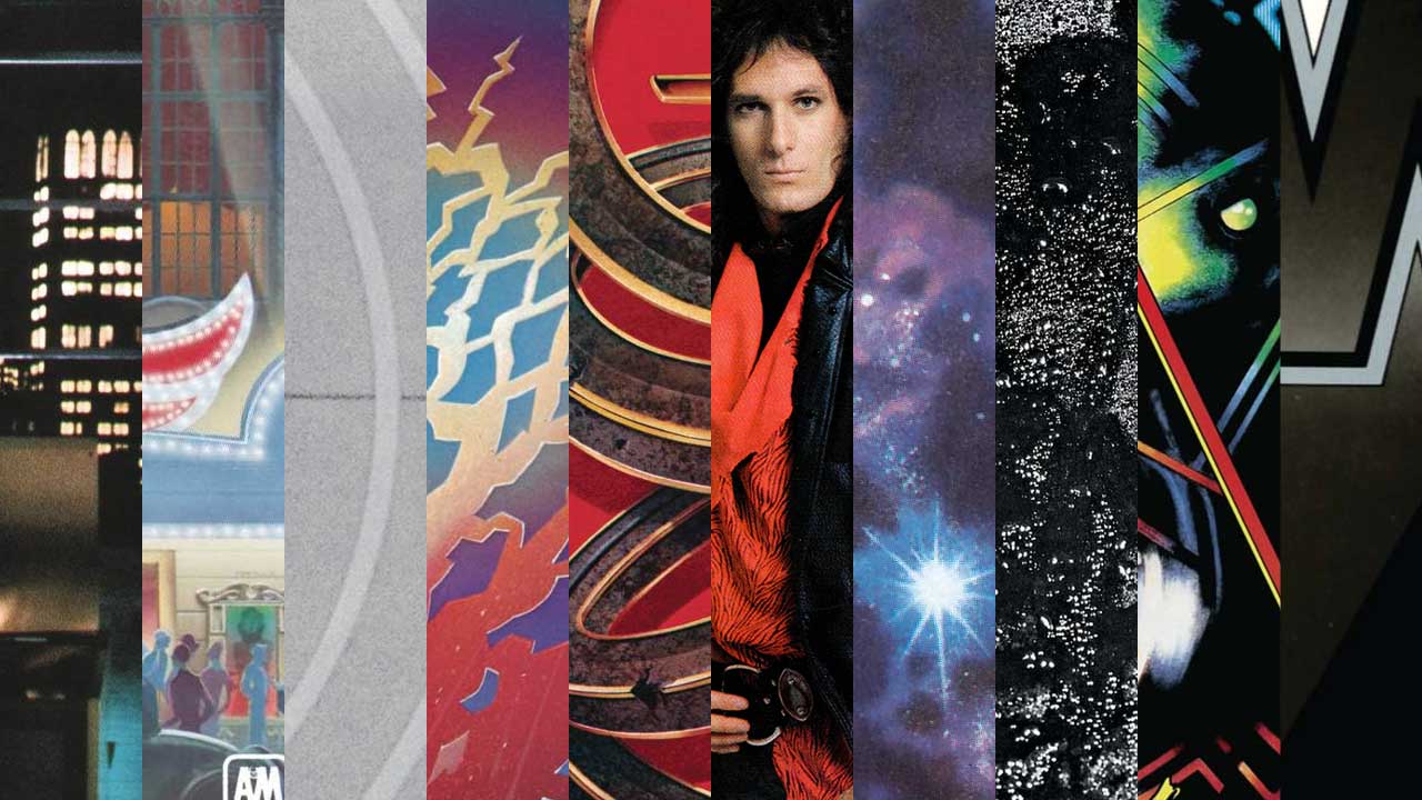 Montage of 80s AOR album covers